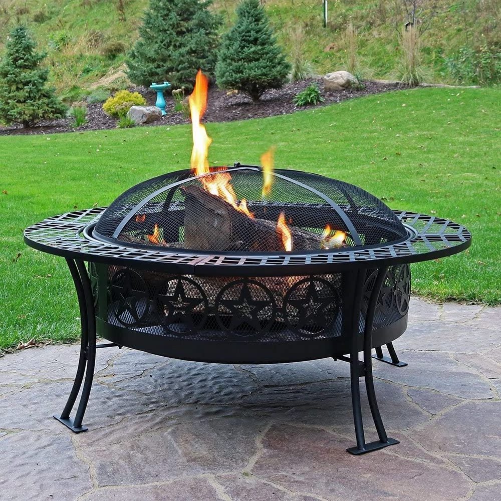 2022 Zhongpin Top Selling New Arrival Korean Mosaic Table Indoor Heater BBQ Brazier Steel Modern Gas Fire Pits