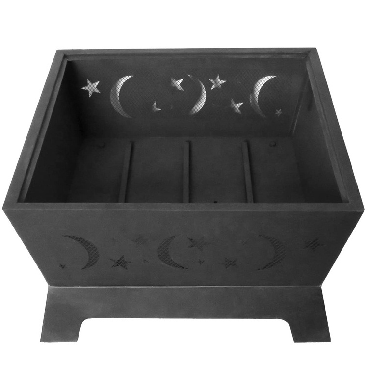 Fire Pit 24 Inch with Star and Moon Design Wood Burning Firepit Zhongpin Hot Sale