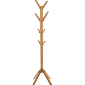 Modern Design Cheap Home Decoration Bedroom Portable Natural Bamboo Floor Standing Coat Rack