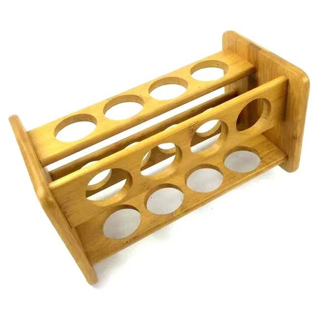 Factory  Bamboo Rack Kitchen Bamboo Spice Rack Tabletop Storage 4 Tier 16 Jar Revolving Spice Rack