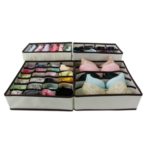 Factory Folding 4 pcs Underwear Organizer Drawer Underwear Organizer Bra and Underwear Drawer Organizer for Home Storage Boxes