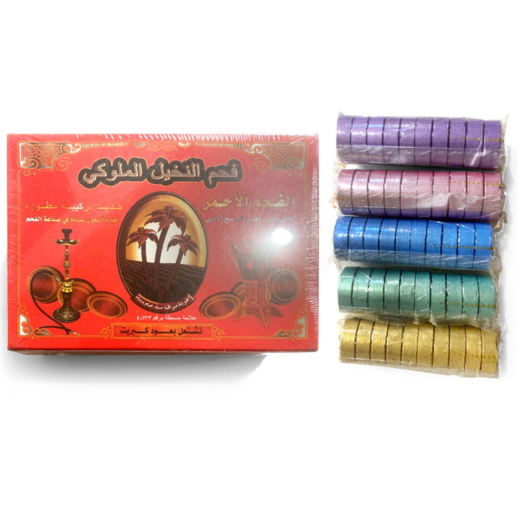 Hot sell coconut cube charcoal Solid coconut charcoal shisha blue coconut coal