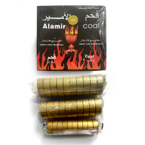 Oman Market Pure Fruit Wood Quick Burning Shisha For Hookah Incense Golden silver Charcoal