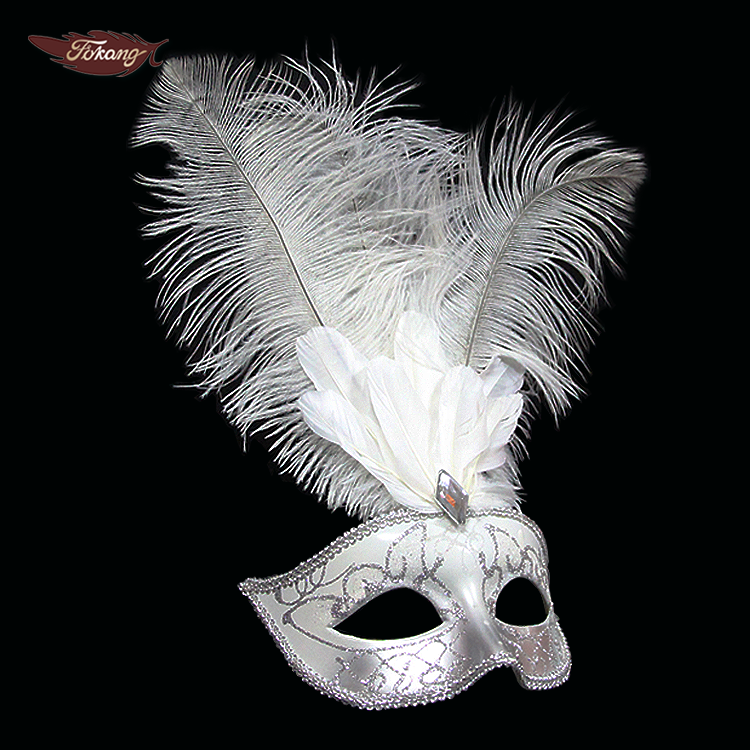 Fk Feather Factory Wholesale Ostrich Feather Venetian Mask