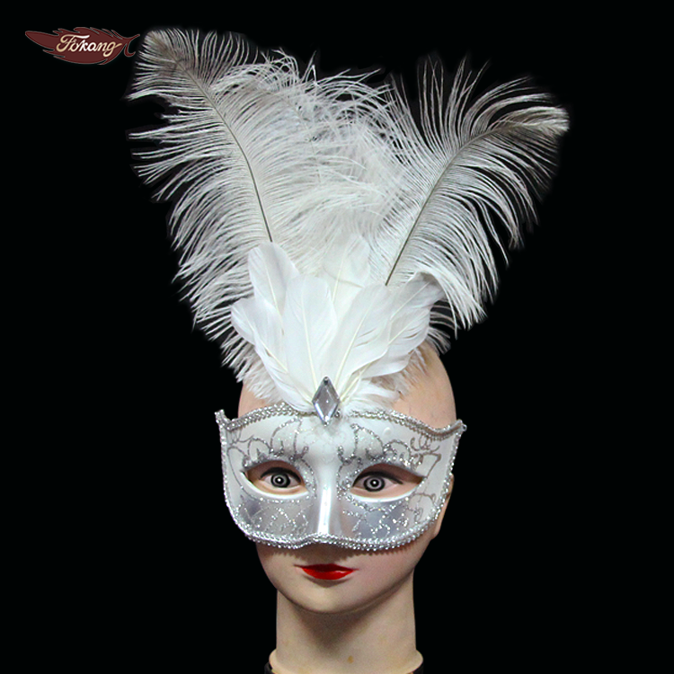 Fk Feather Factory Wholesale Ostrich Feather Venetian Mask