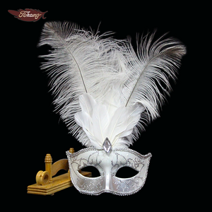 Fk Feather Factory Wholesale Ostrich Feather Venetian Mask