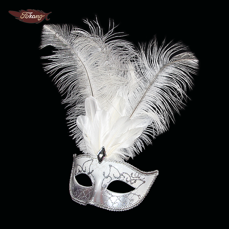 Fk Feather Factory Wholesale Ostrich Feather Venetian Mask