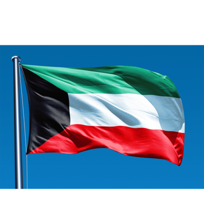 Custom 100% Polyester National Flags All Countries Kuwait Flag