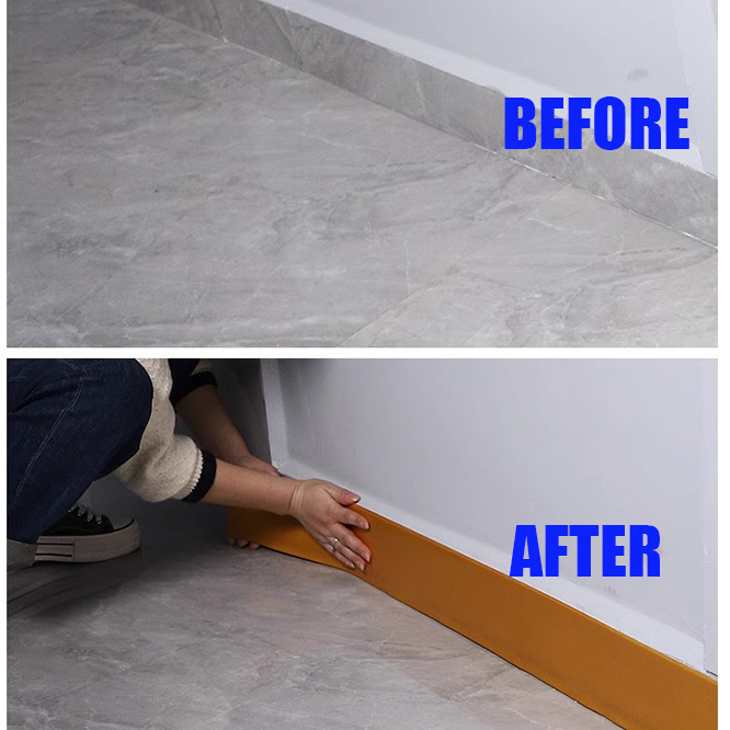 Trim Base Molding Skirting Board Cover Baseboard Floor Deep Plastic Vinyl Rubber PVC Upvc Alu Aluminium Wall Moulding