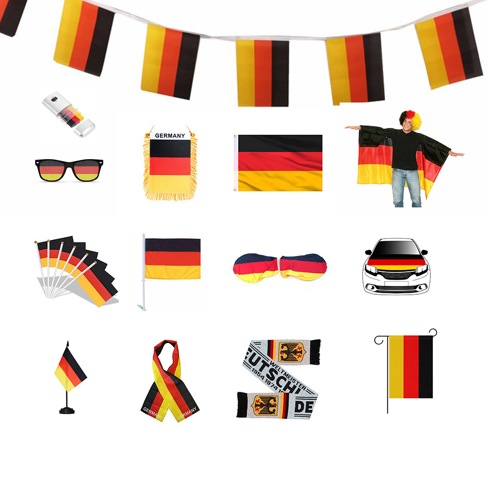 Euro 2024 Hot selling Football Cheering Products Customized All Country Flag  Germany Flag