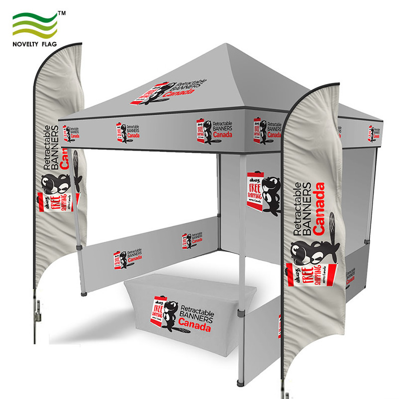 tent 3x3m folding gazebo 10x10 canopy tent custom print customized Pop Up trade show Tent include Feather Flag Table Cloth