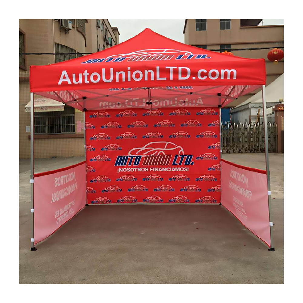 Custom Commercial 10x10 40mm Hexagon Aluminum Frame 600D Pop Up Trade Show Advertising Event Tents Canopy For Outdoor Events