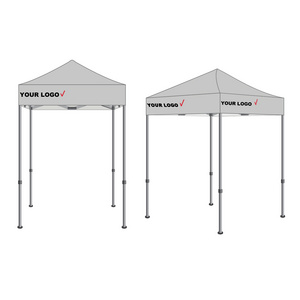 Custom Logo Aluminum Frame Folding Waterproof Portable Pop Up White Canopy Polyester Outdoor Tent 5x5 Ft 3x9 for advertisement