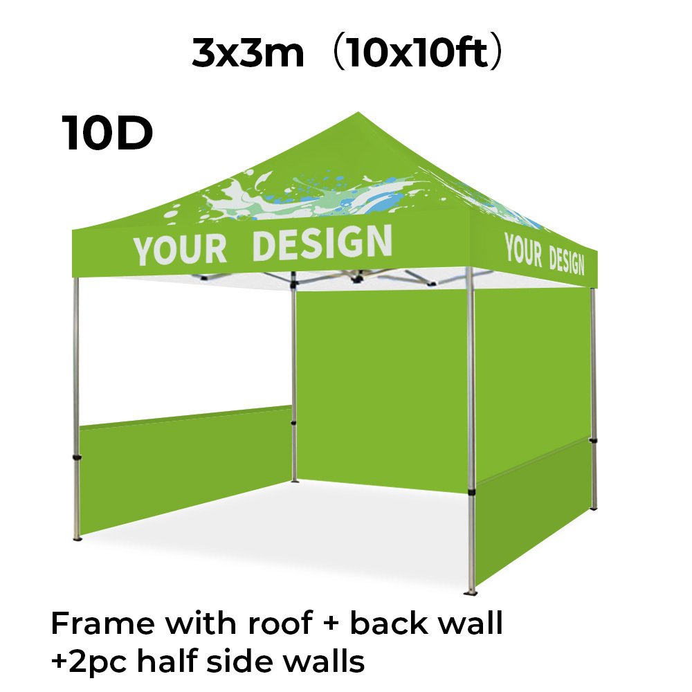 Custom Commercial 40mm Hexagon Aluminum Frame 600D Heavy Duty Trade Show Event Gazebo Pop Up Canopy Outdoor Tent10x10  Outdoor