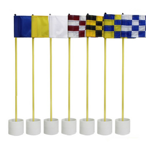 Heat Sublimation Golf Flags Nylon Golf Flags with Tube High Quality Solid Color Sale Blank 14x20" Screen Printing Plastic Tube