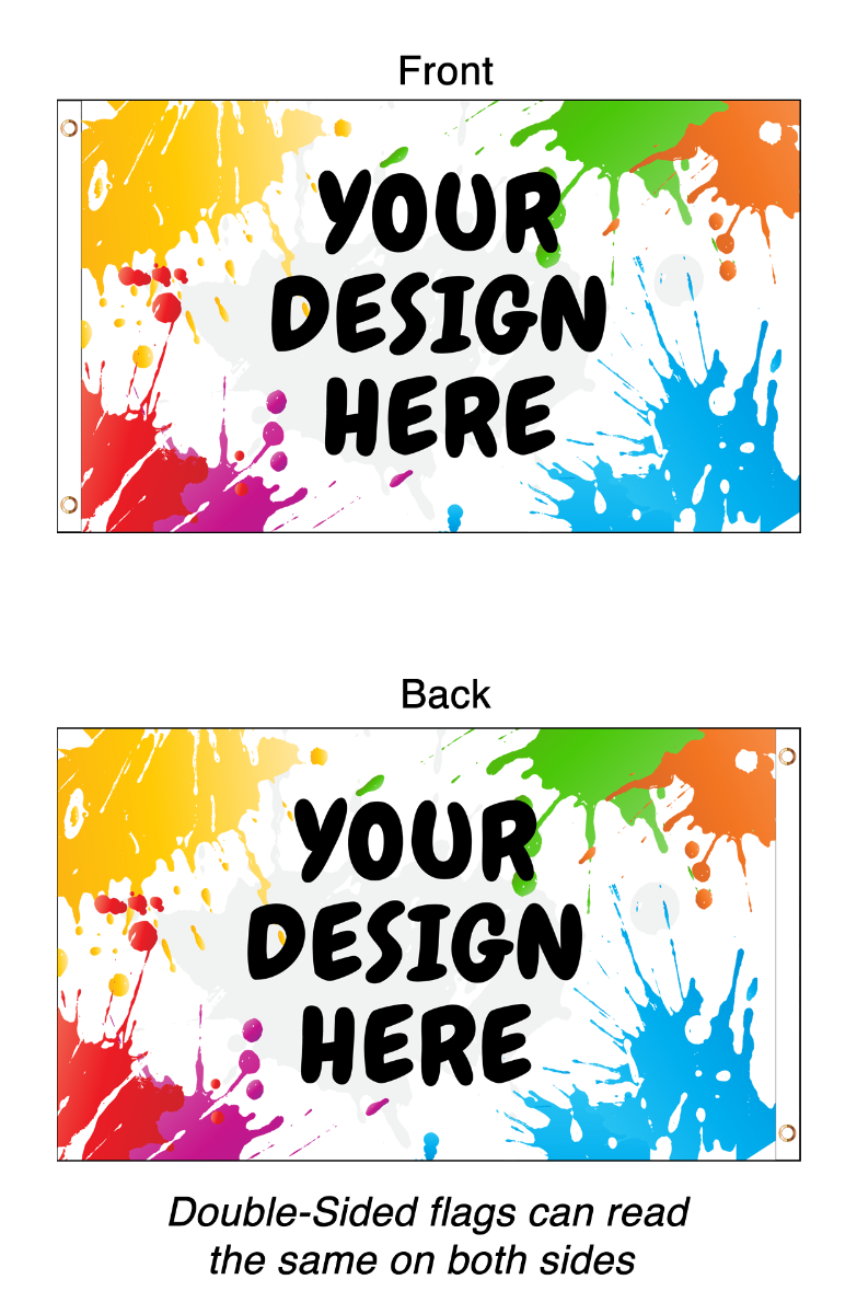 Single Or Double Sided Custom Flag 3x5 Foot Customized Flags Banners Print Your Own Logo/Design/Words Vivid Color Canvas Header