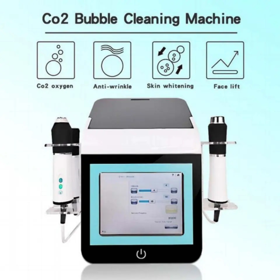 3 In 1 Multi Functional RF Skin Tightening Co2 Bubble Cleansing Machine Oxygen Exfoliate Skin Care Equipment for Beauty Spa