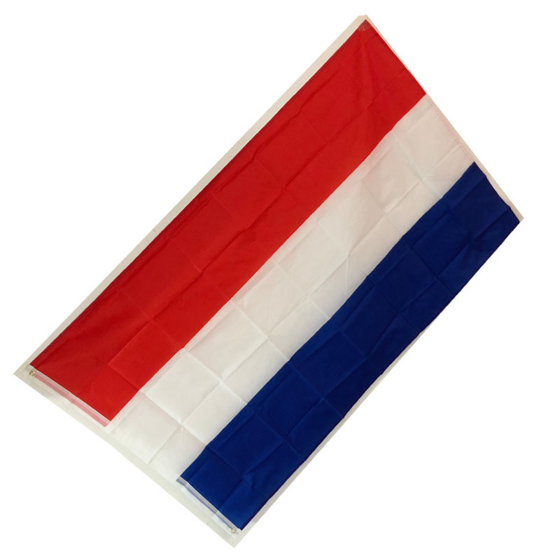 Wholesale Heavy Duty Flying Country European Netherlands Flag 3x5 ft Durable Horizontal Vertical Striped Red White Blue Flag