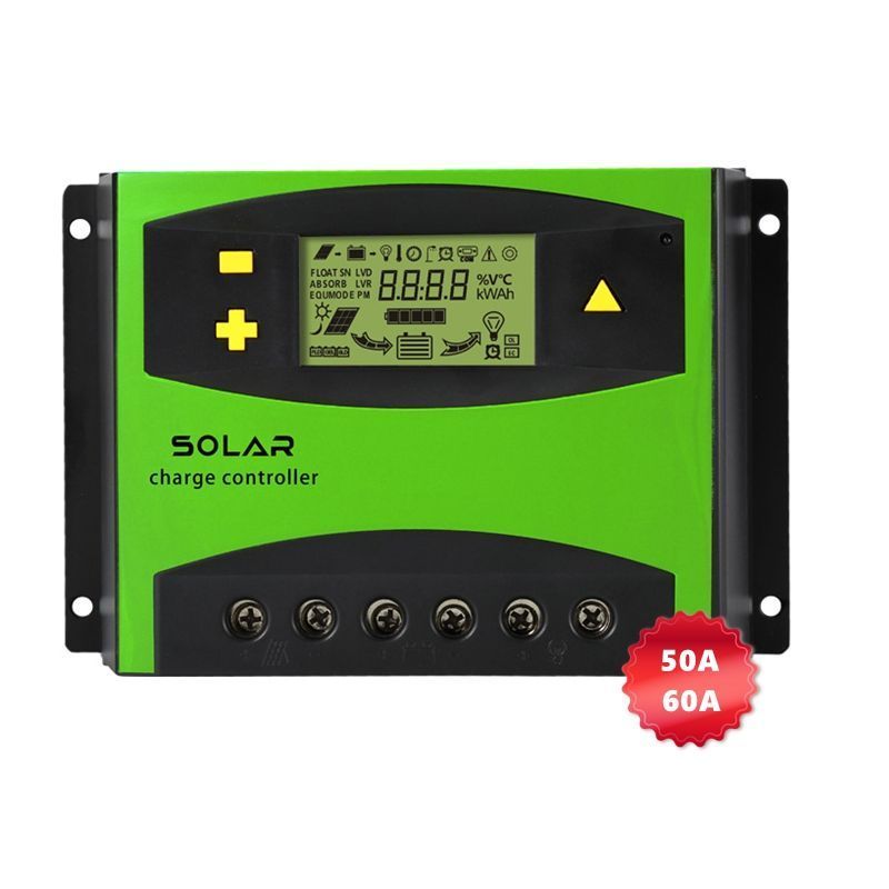 LED digital tube display 12V/24 Auto 50A 60A solar charge controller 50a solar power charge controller