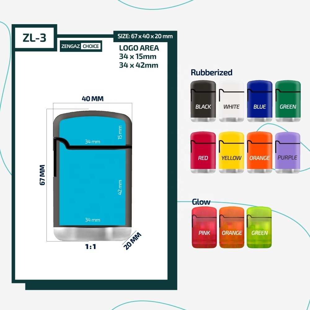 ZENGAZ ZL-3 UV Printing Cool Creative Design Windproof Jet Torch Lighter For Smoking