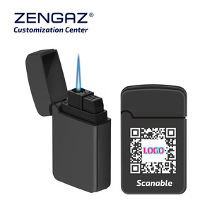 ZENGAZ ZL-12 Promotional Gift Custom Logo Design Refillable Gas Cigarette Lighter Smoking Accessories