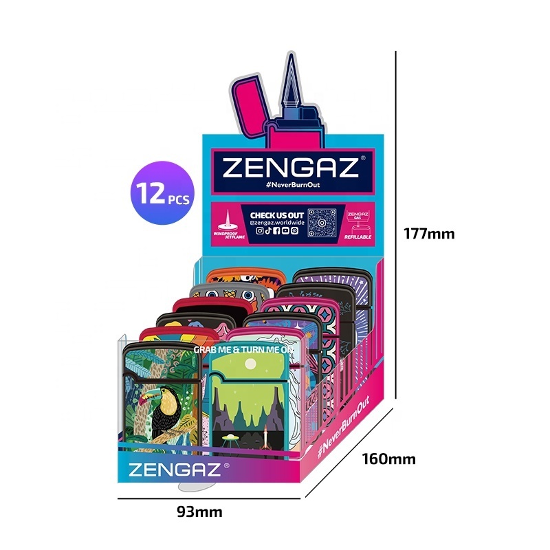 ZENGAZ ZL-12 Smoking Accessory Jet Flame Windproof Plastic Lighter for Cigarettes