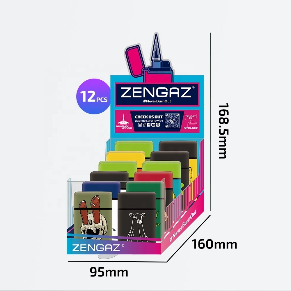 ZENGAZ ZL-30 New Design Gift Print Cigar Torch Encendedor Lighter for Cigarette