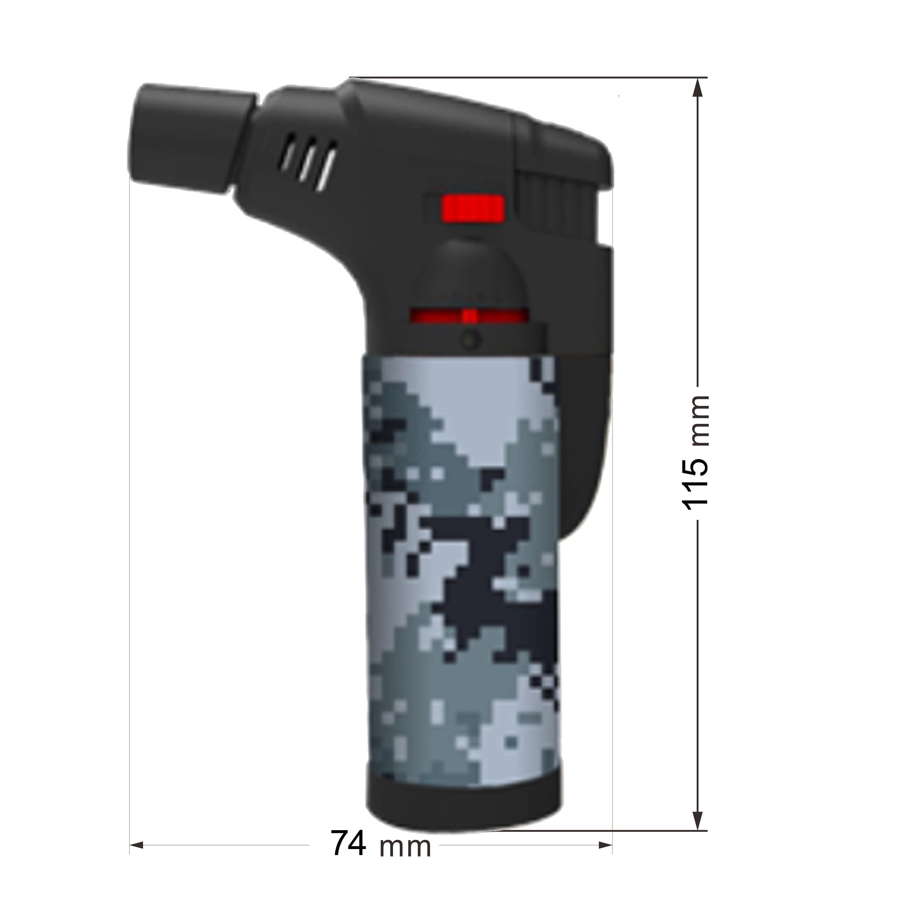 ZENGAZ ZT-77 Custom Logo Single Turbo Butane Gas Blow Jet Flame Torch Lighter