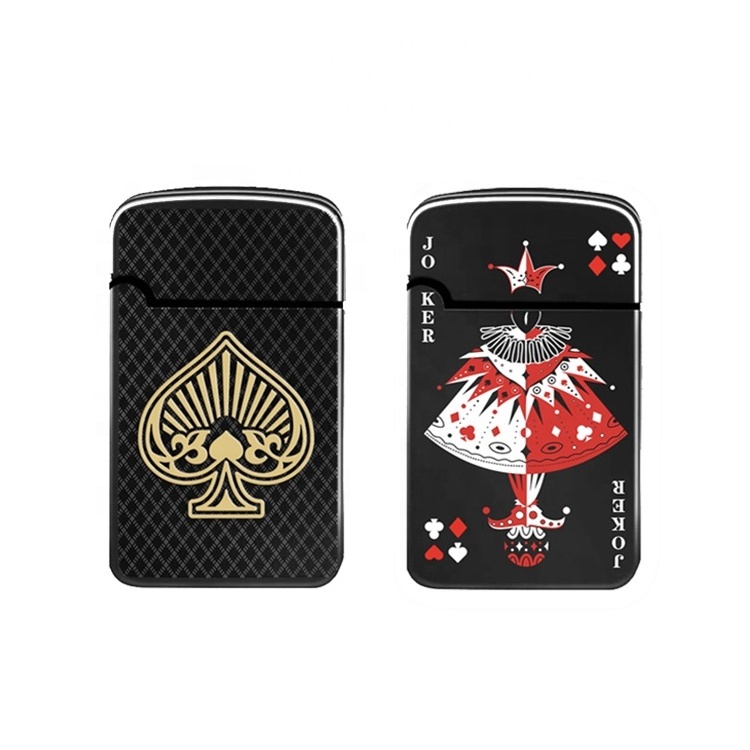 ZENGAZ ZL-12 3D UV Print Poker Design Jet Flame Windproof Cigarette And Cigar Lighter