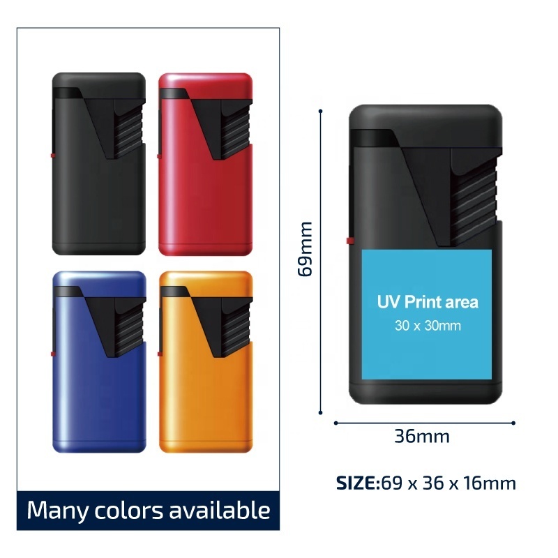 ZENGAZ ZL-9 Custom Logo Double Jet Windproof Flame Lighter Encendedor Lighter