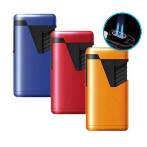 ZENGAZ ZL-9 Custom Logo Double Jet Windproof Flame Lighter Encendedor Lighter