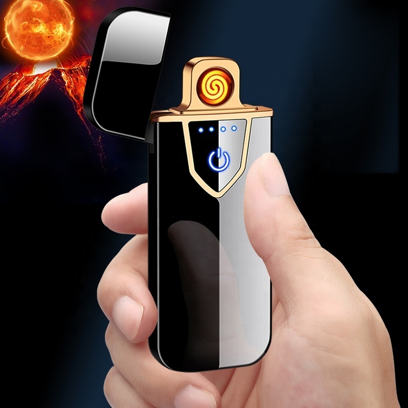 Classic Fashionable Touchscreen Cigrate Chargeable Led Screen Coil Mini Usb Lighter