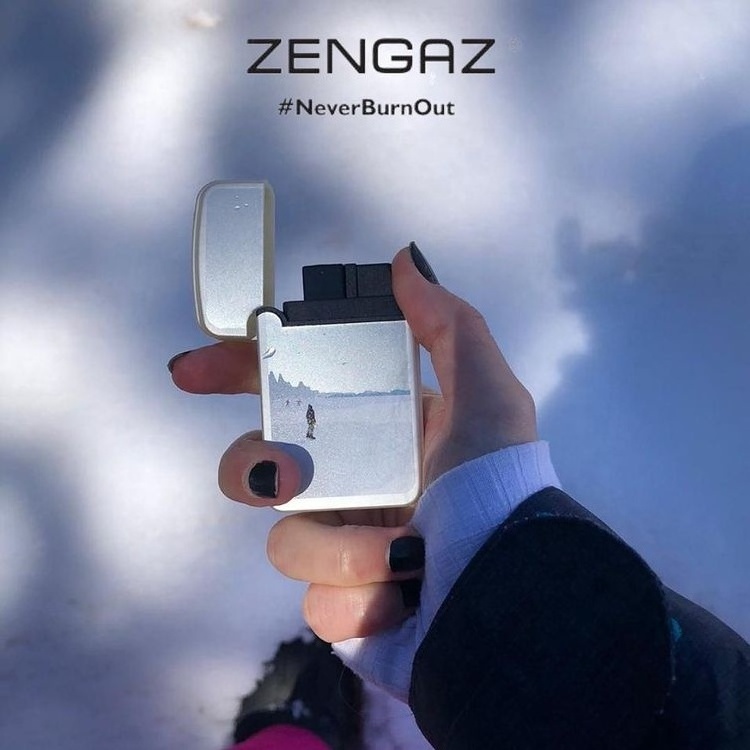 ZENGAZ ZL-12 New Fashion Design Refillable Gas Slim Cigarette Jet Outdoor Lighter