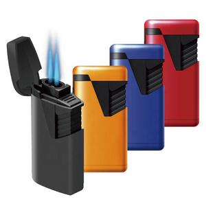 Butane Gas Classic Design Cool Cigar Torch Lighters with Double Jet Flame Make Your Own