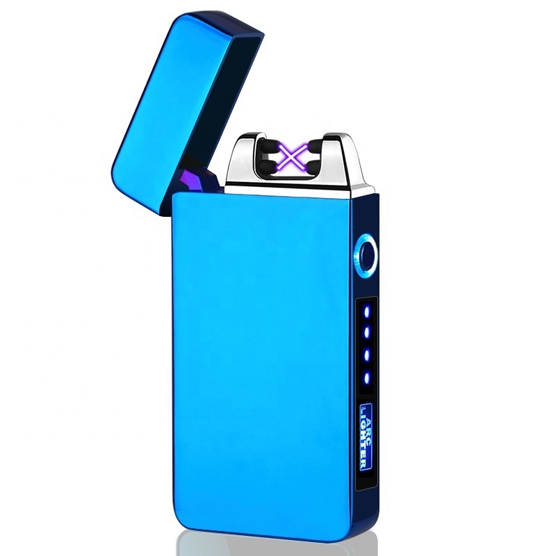 Sublimation Blank Cigarette Electronic Rechargeable Dual Arc Plasma USB Lighter with Charger