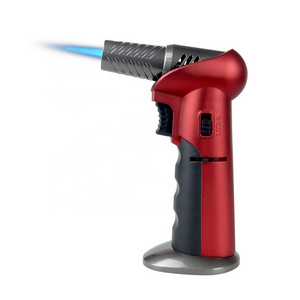 Powerful adjustable rotating blow table butane gas torch burner lighter