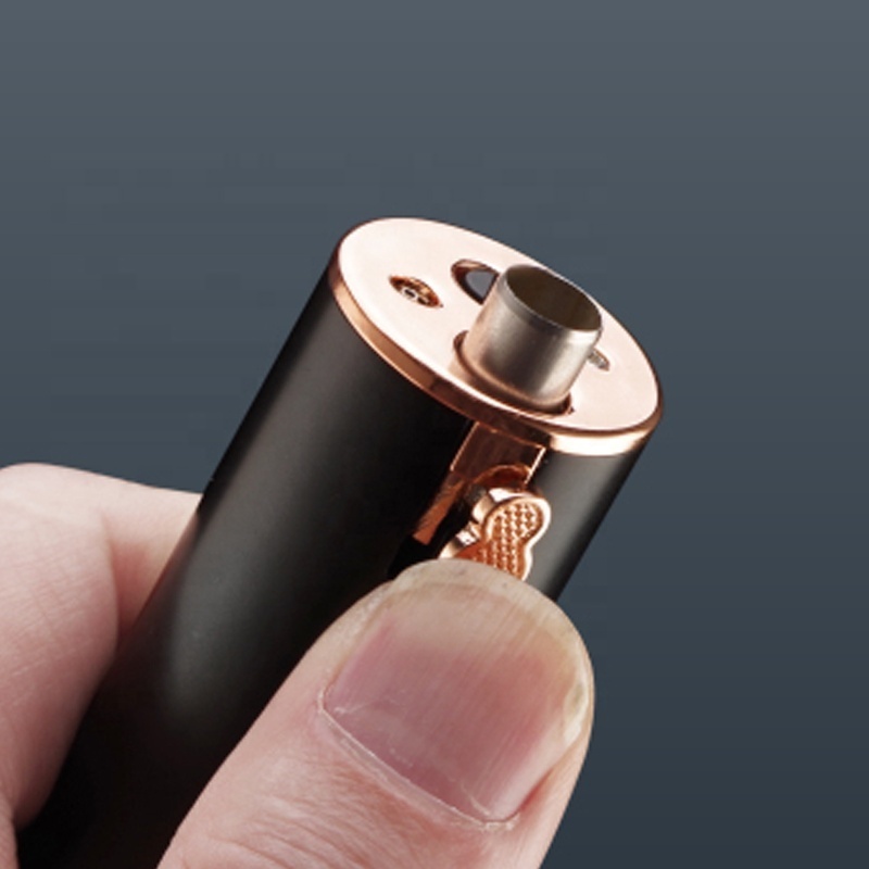 Cigar holder Windproof Refillable Butane Triple Jet Flame Torch Fire OEM Cigar Lighter and Punch