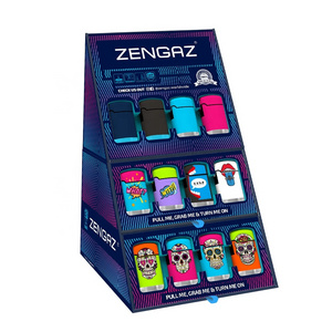 ZENGAZ CUBE Display Box with Cool Design Jet Flame Lighters for Cigar and Cigarette Smoking