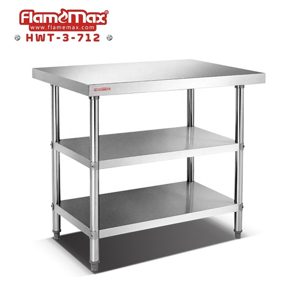 Stainless Steel Work Table Commercial Kitchen Furnitures Heavy Duty Work Bench  For Kitchen