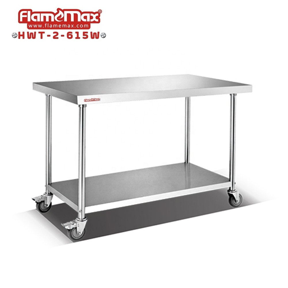 Stainless Steel Work Table Commercial Kitchen Furnitures Heavy Duty Work Bench  For Kitchen