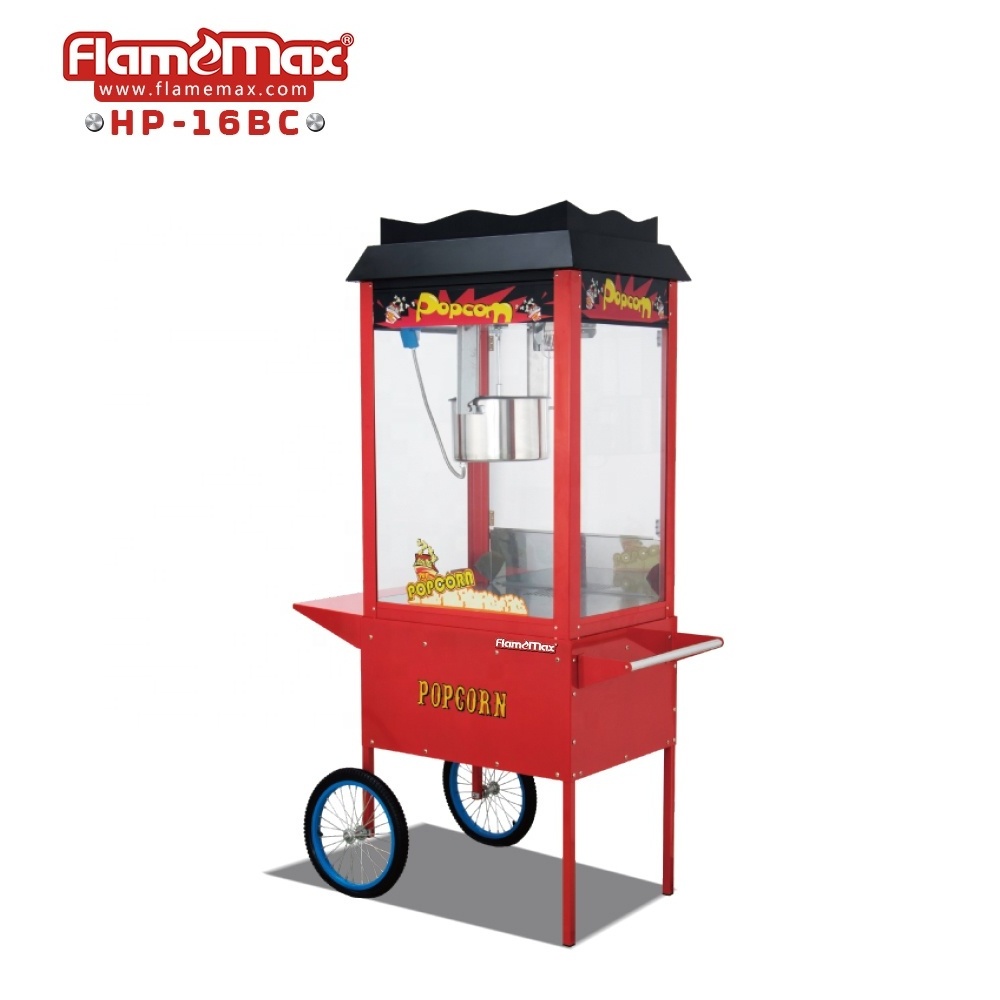 Mobile Stree Food Trolley Cotton Candy Floss Popcorn Maker Machine Cart for Snack Fast Food