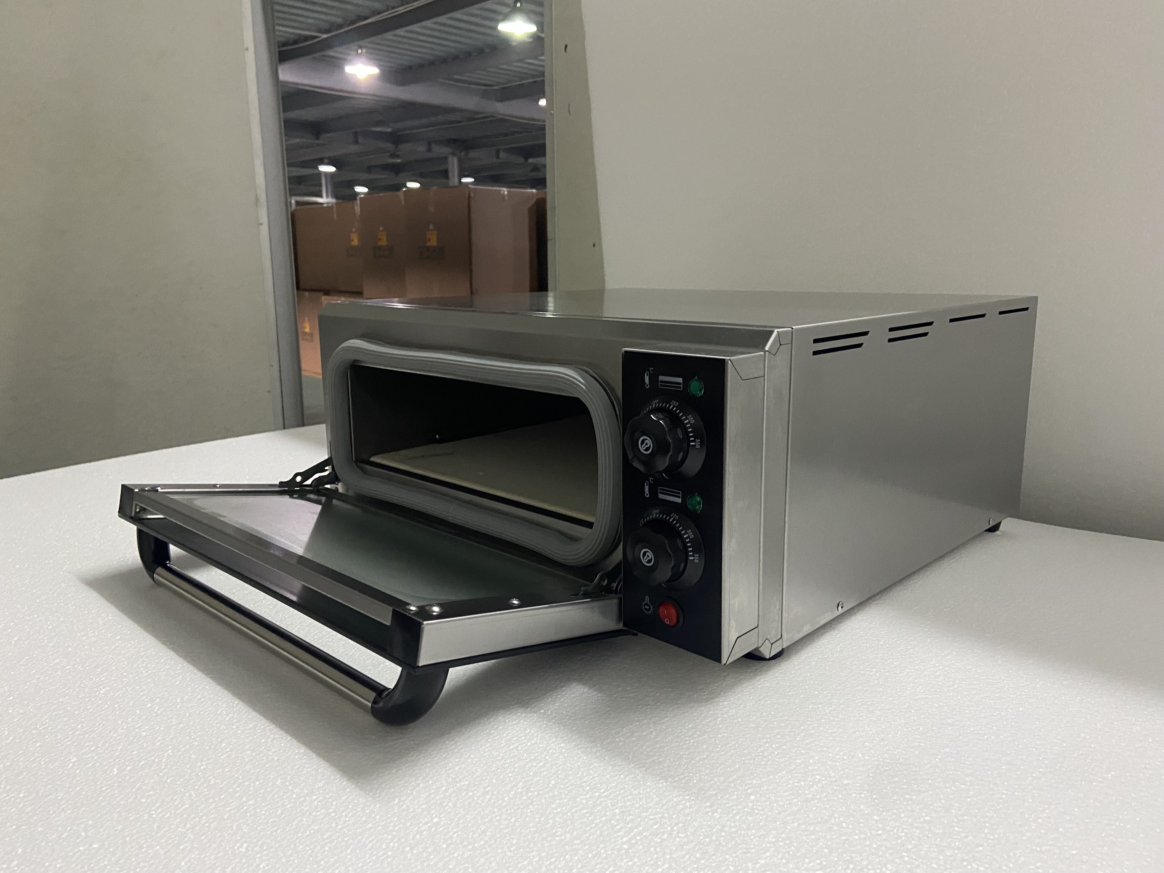 Professional Deck Oven Single Tray Electric  Countertop Stainless Steel Pizza Oven For Bakery Equipment