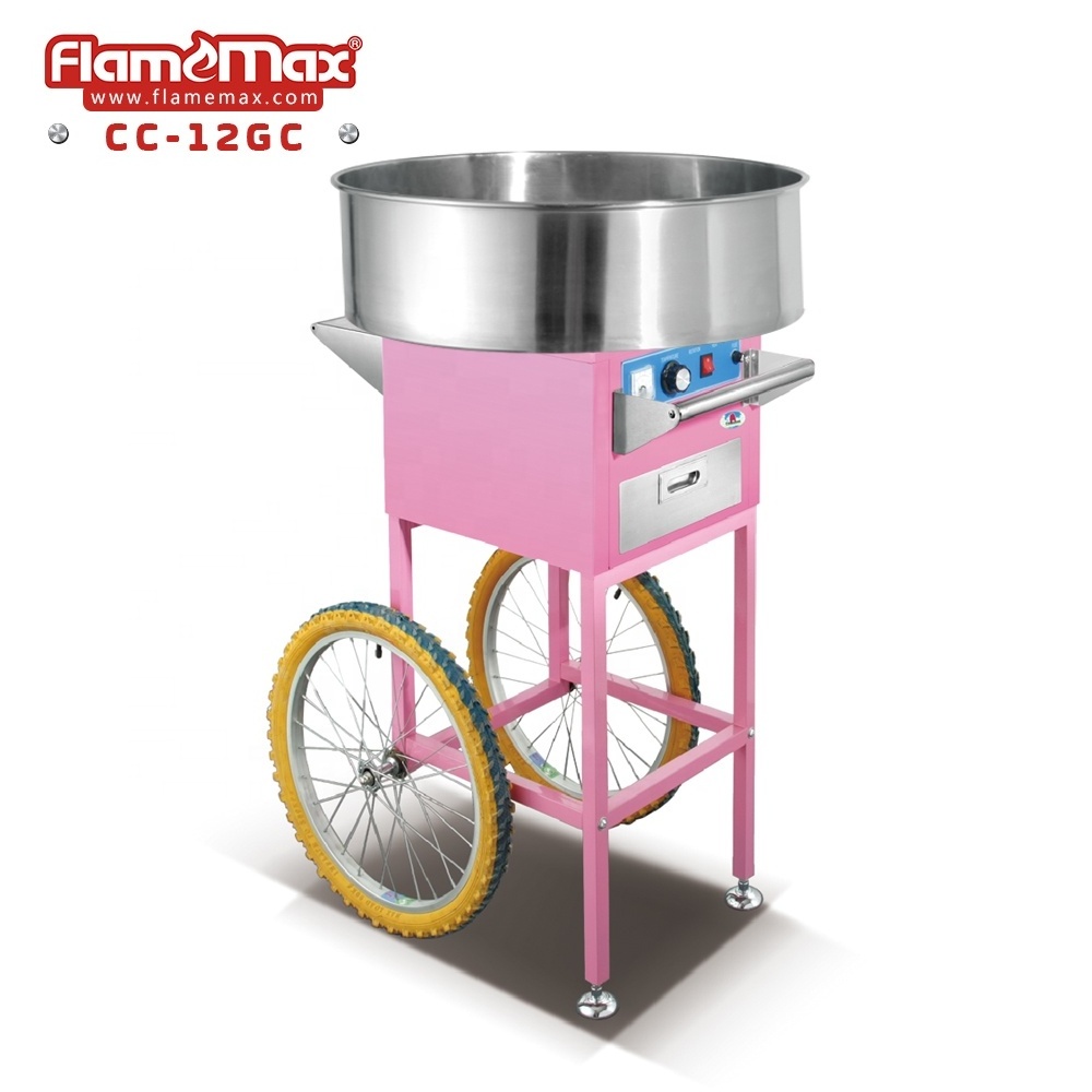 CC-11GC Gas battery operated cotton candy machine With Cart with warranty