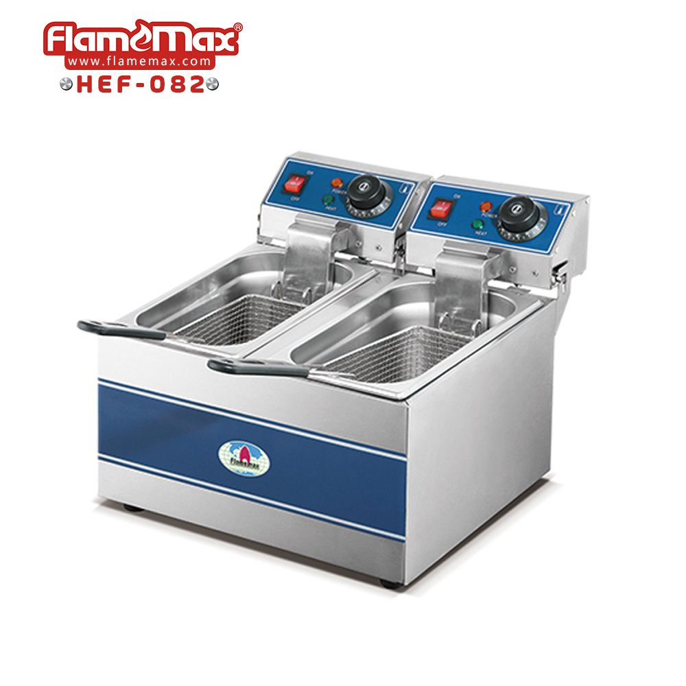 HEF-081 1-tank 1-basket counter top electric fryer with high efficiency heating element