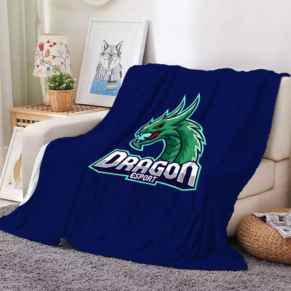 digitally printed blanket dragon print fleece blanket for kids