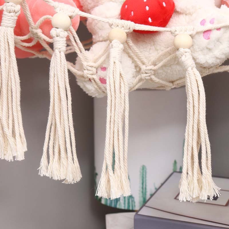 Stuffed Animal Net or Hammock Hanging Animal Hammock Storage Toy Holder Boho Wall Corner Hammock