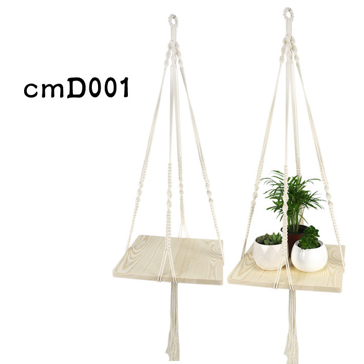 Macrame Plant Hanger - Indoor Hanging Planter Shelf - Decorative Flower Pot Holder - Boho Bohemian Home Decor, in Box, for Plant