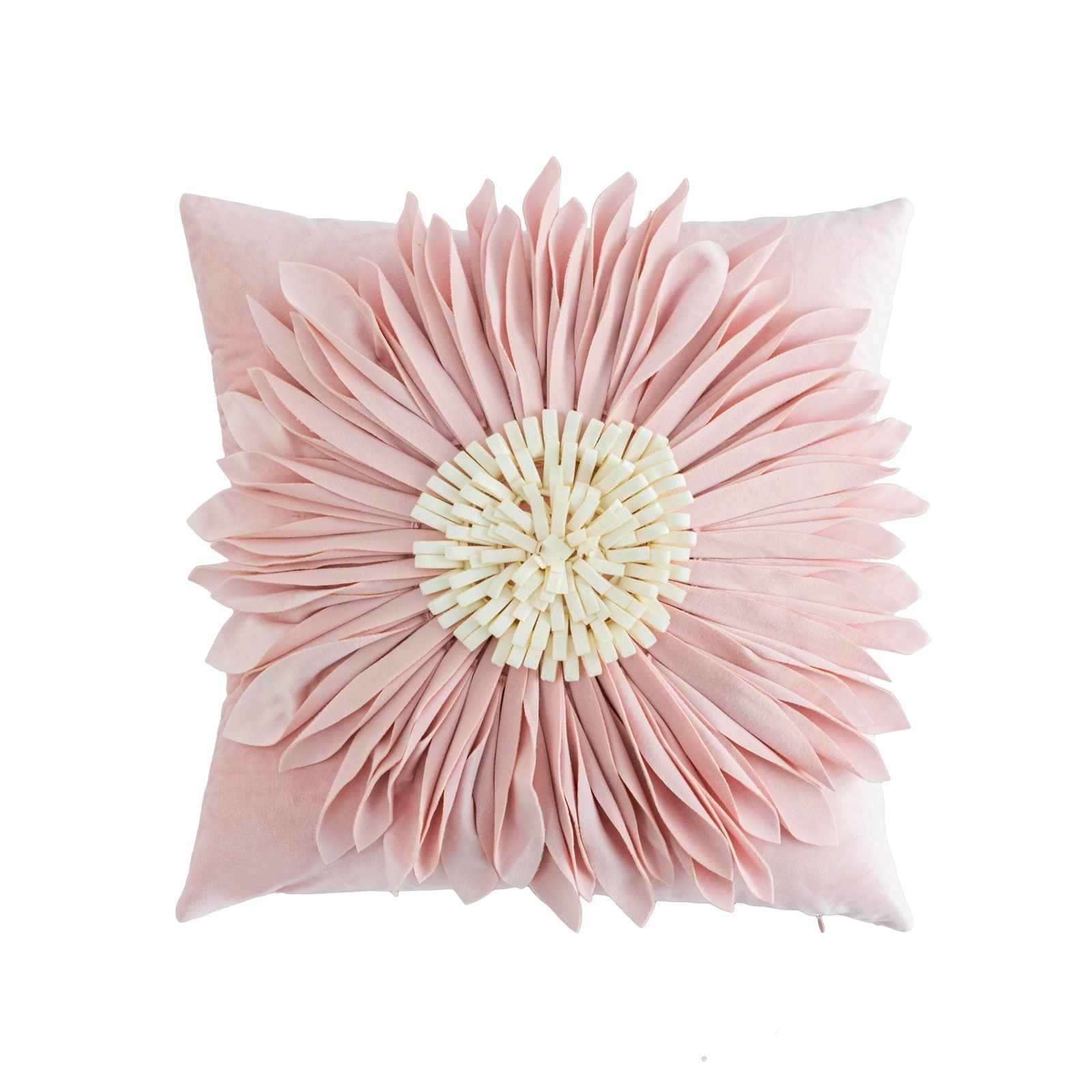 Wholesale 3D Flower Throw Pillow Cover Handmade Pillow Case Sunflower Decorative Cushion Pillowcase Round Pillow Filler