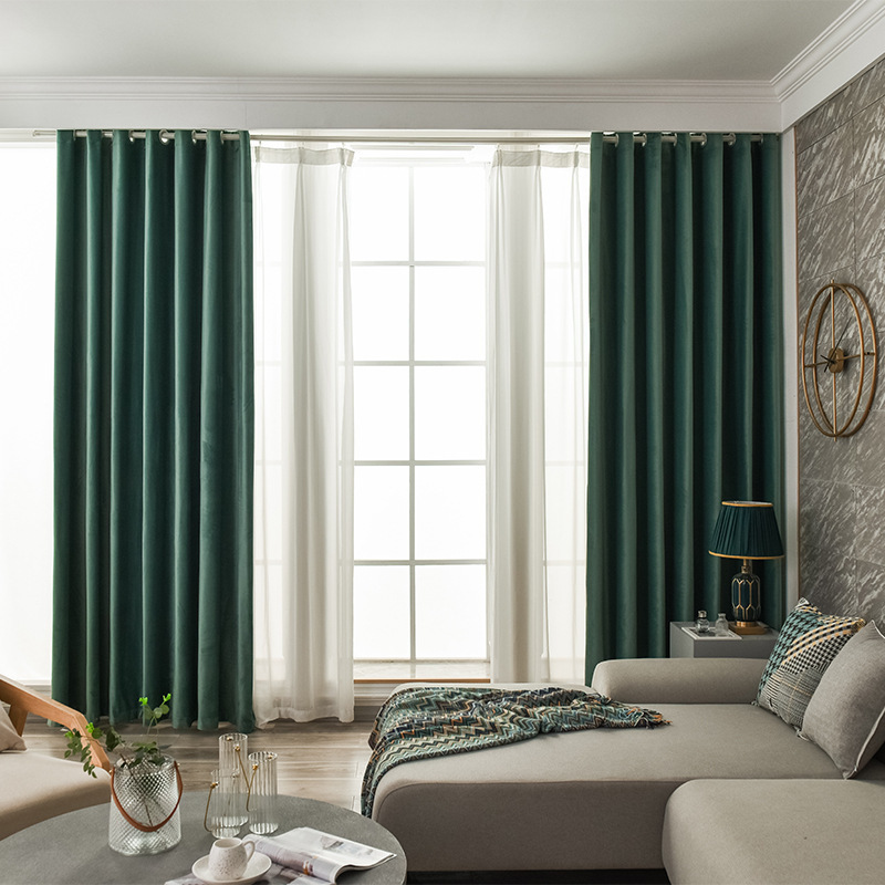 translucent impervious to people curtain fabric curtains for the living room luxury blackout