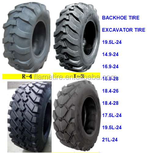 Good quality backhoe tire excavator OTR tire all sizes best price  12-16.5 19.5L-24 18.4-26, 18.4-28 R4 long working hours.